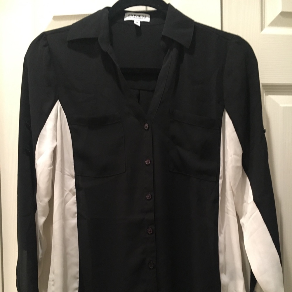 Express Colorblock Portofino Shirt Sz XS